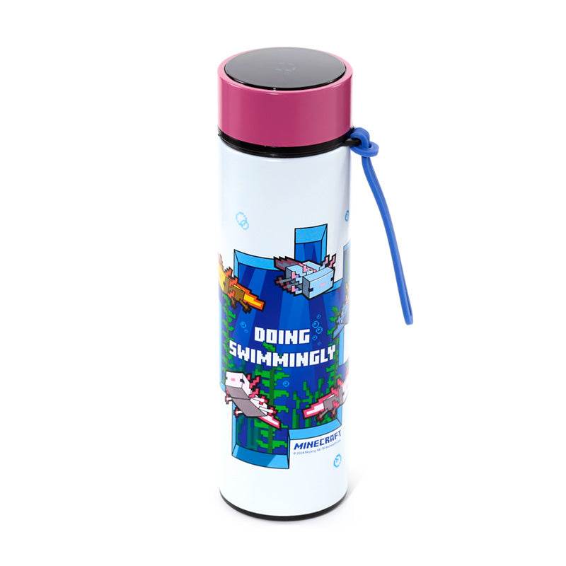 Minecraft Axolotl Hot & Cold Digital Thermometer Bottle - Gift Arch