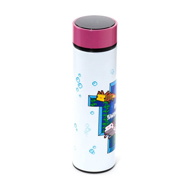 Minecraft Axolotl Hot & Cold Digital Thermometer Bottle - Gift Arch