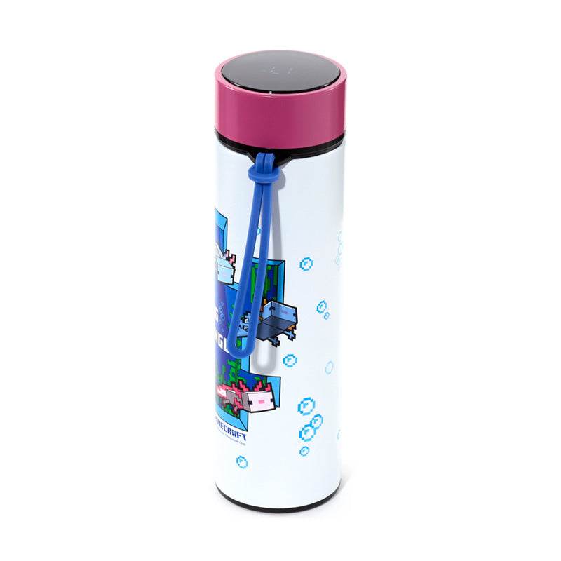 Minecraft Axolotl Hot & Cold Digital Thermometer Bottle - Gift Arch