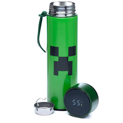 Minecraft Creeper Hot & Cold Digital Thermometer Bottle - Gift Arch