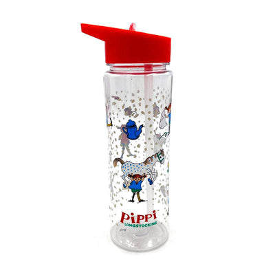 Shatterproof Plastic 550ml Water Bottle Pippi Longstocking - Gift Arch