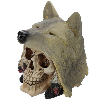 Skull with Wolf Head Decoration - Gift Arch