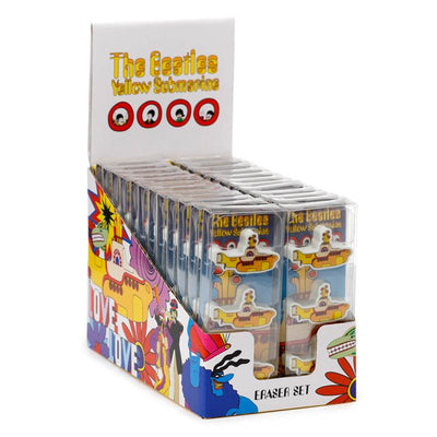 The Beatles Yellow Submarine 3 Piece Eraser Set - Gift Arch