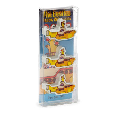 The Beatles Yellow Submarine 3 Piece Eraser Set - Gift Arch