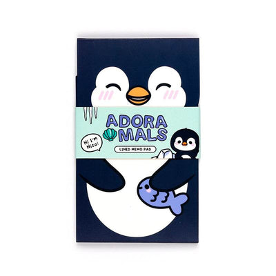 Adoramals Penguin Flip Open Shaped Memo Pad - Gift Arch