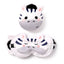 Relaxeazzz Adoramals Bali the Zebra Plush Travel Pillow & Eye Mask - Gift Arch
