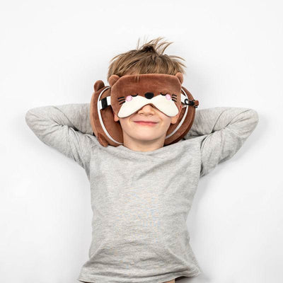 Relaxeazzz Adoramals Henry the Otter Plush Travel Pillow & Eye Mask - Gift Arch