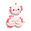 Relaxeazzz Adoramals Maddie the Axolotl Travel Pillow & Eye Mask - Gift Arch
