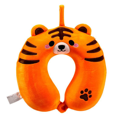 Relaxeazzz Alfie the Tiger Adoramals Plush Memory Foam Travel Pillow - Gift Arch
