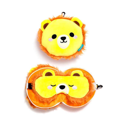 Relaxeazzz Lion Plush Travel Pillow & Eye Mask - Gift Arch