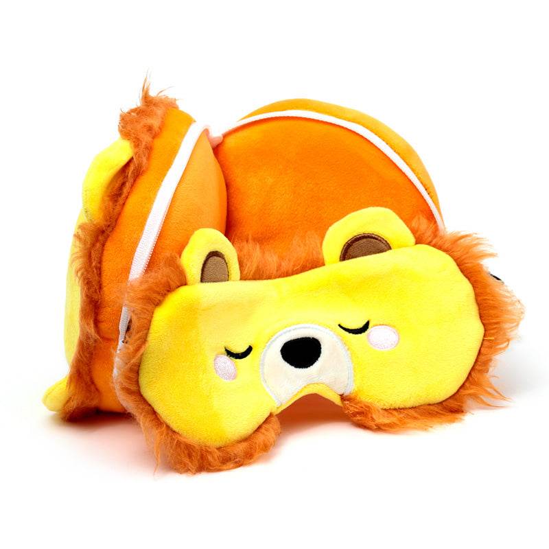Relaxeazzz Lion Plush Travel Pillow & Eye Mask - Gift Arch