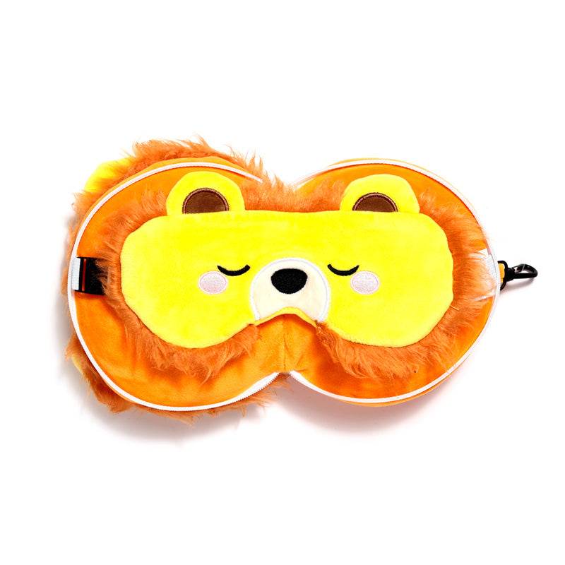 Relaxeazzz Lion Plush Travel Pillow & Eye Mask - Gift Arch