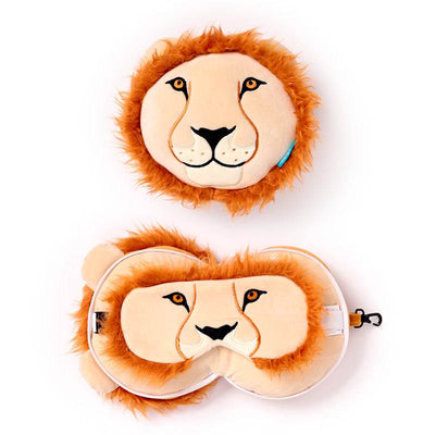 Relaxeazzz Lion Plush Travel Pillow & Eye Mask - Gift Arch