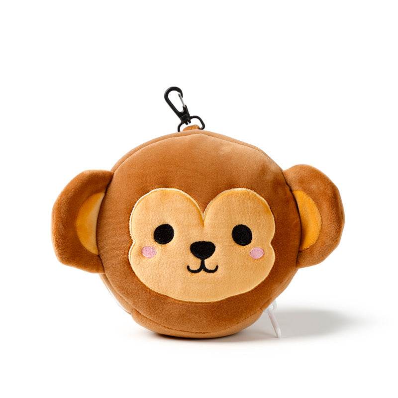 Relaxeazzz Monkey Plush Travel Pillow & Eye Mask - Gift Arch