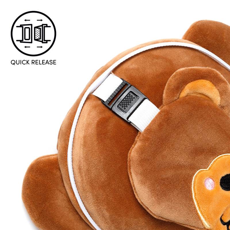Relaxeazzz Monkey Plush Travel Pillow & Eye Mask - Gift Arch