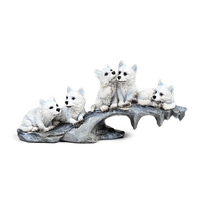 Wolf Puppies Playing on Stone Outcrop - Gift Arch