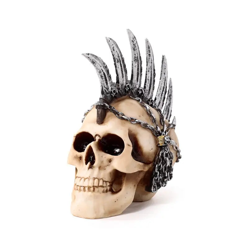 Punk Skull with Chains & Blades Mohican - Gothic Fantasy Skulls & Skeletons