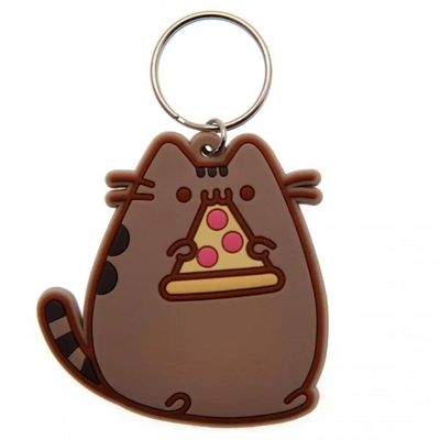 Pusheen Pizza PVC Keyring