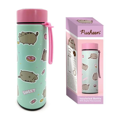 Pusheen the Cat Sweets Hot & Cold Digital Thermometer Bottle - Cat Gifts & Collectables