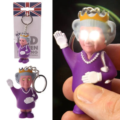 Queen LED Keyring with Sound (Rule Britannia) - Keyrings & Key Chains