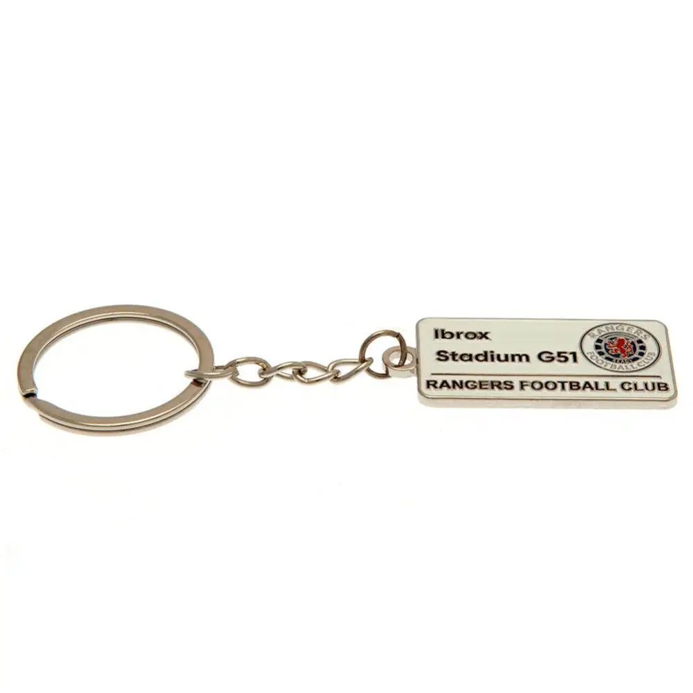Rangers FC Embossed Street Sign Keyring