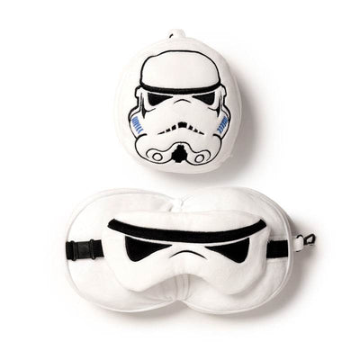 Relaxeazzz The Original Stormtrooper Shaped Plush Travel Pillow & Eye Mask - Gift Arch