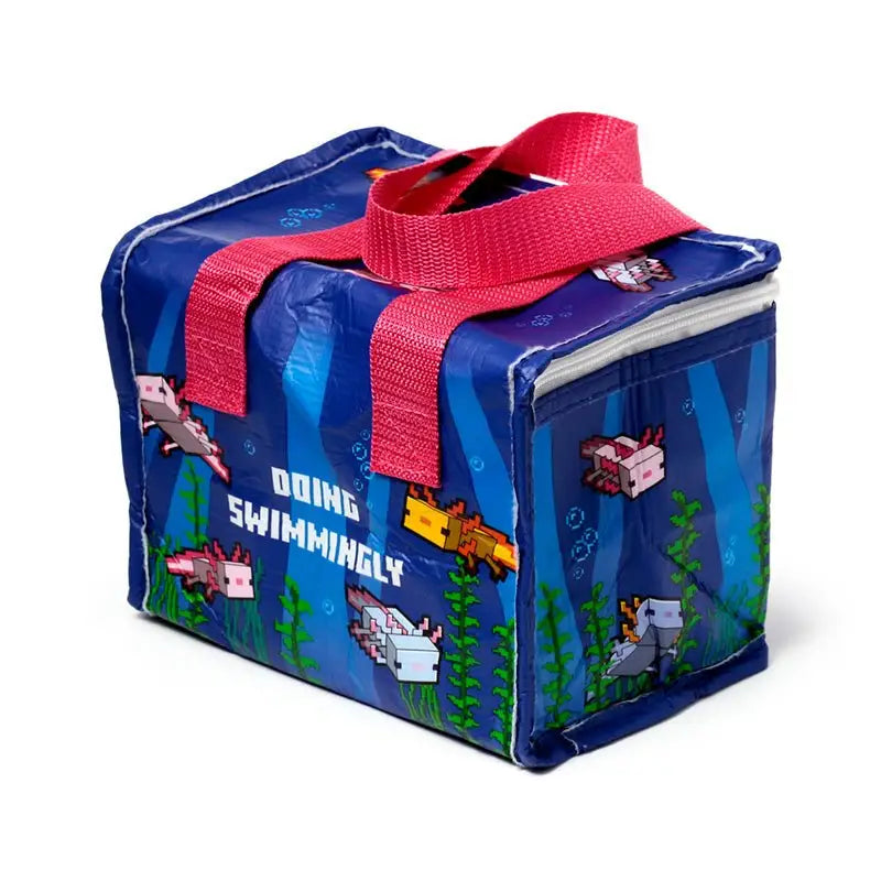 RPET Cool Bag Lunch Bag Minecraft Axolotl - Zoo Safari & Wildlife Parks