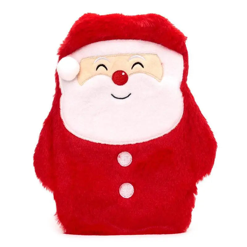 Santa Christmas 650ml Hot Water Bottle with Plush Cover - Christmas Gifts & Decorations