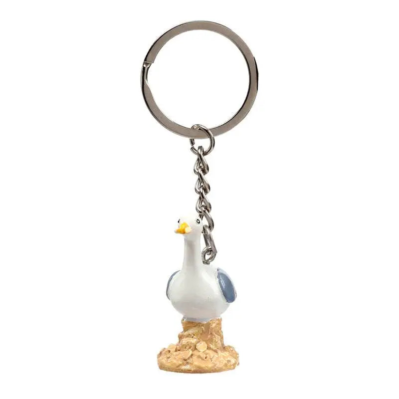 Seagull Buoy Seagull on Rock Keyring - Seaside & Beach Gifts