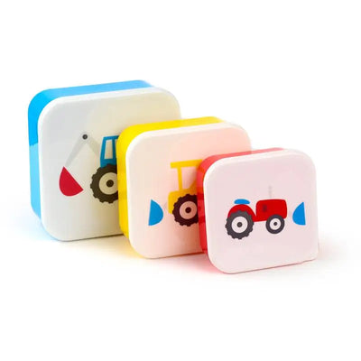 Set of 3 Lunch Box M/L/XL Little Tractors - Lunch Boxes & Snack Pots