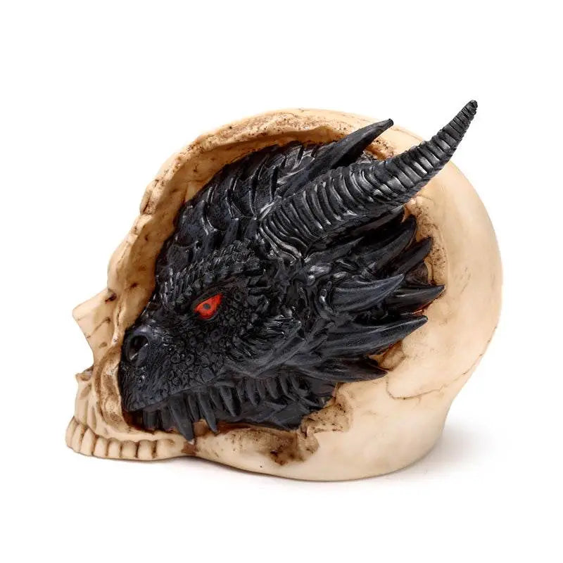 Shadows of Darkness Black Dragon in Skull Large - Dragon Gifts