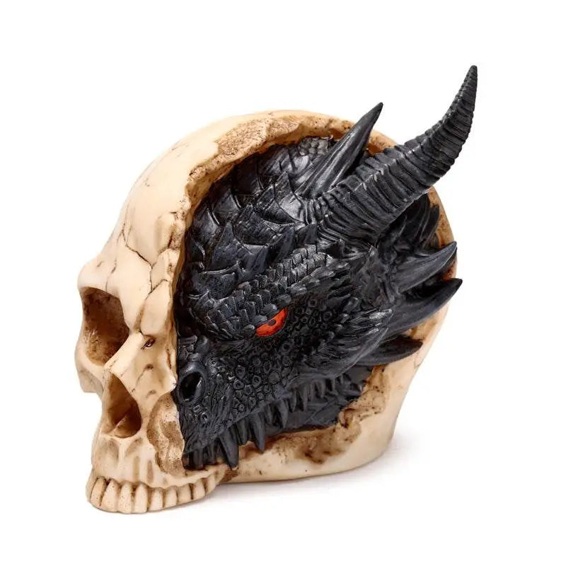 Shadows of Darkness Black Dragon in Skull Large - Dragon Gifts