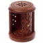Sheesham Wood Carved Barrel Incense Cone Burner with Door - Incense Burners & Ash Catchers