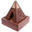 Sheesham Wood Pyramid Incense Cone Burner Box with Buddha - Incense Burners & Ash Catchers