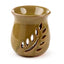 Simple Leaf Fretwork Design Crackle Glaze Ceramic Oil Burner - Oil Burners & Wax Melt Burners