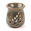 Simple Leaf Fretwork Design Crackle Glaze Ceramic Oil Burner - Oil Burners & Wax Melt Burners