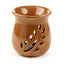 Simple Leaf Fretwork Design Crackle Glaze Ceramic Oil Burner - Oil Burners & Wax Melt Burners