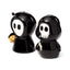 Skull Boy & Ghost Boy Ceramic Salt & Pepper Set - Gothic Fantasy Skulls & Skeletons