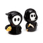 Skull Boy & Ghost Boy Ceramic Salt & Pepper Set - Gothic Fantasy Skulls & Skeletons
