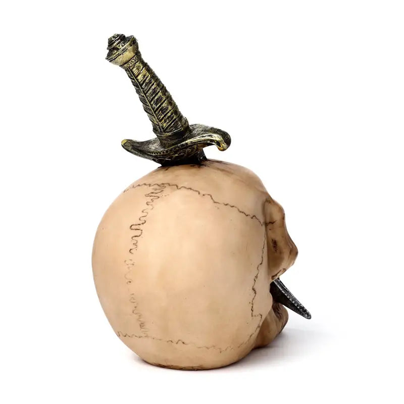 Skull Pierced With Sword - Gothic Fantasy Skulls & Skeletons