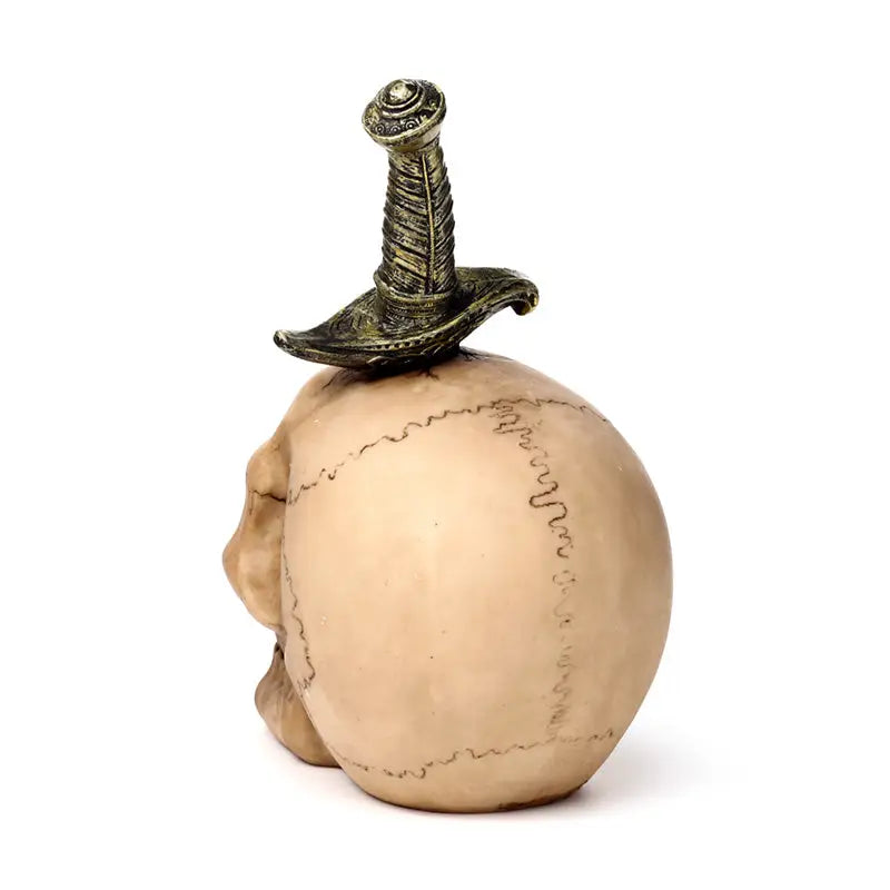 Skull Pierced With Sword - Gothic Fantasy Skulls & Skeletons