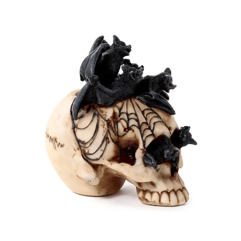 Skull with Bats Crawling Inside - Gothic Fantasy Skulls & Skeletons
