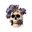 Skull with Purple Vine Flowers - Gothic Fantasy Skulls & Skeletons