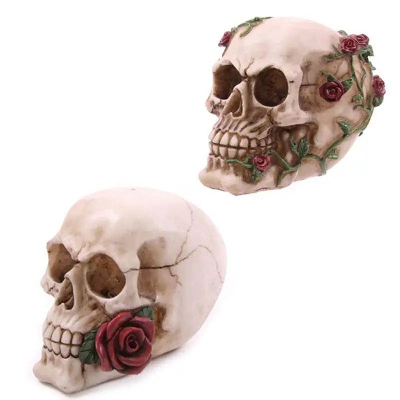 Skull with Roses - Gothic Fantasy Skulls & Skeletons