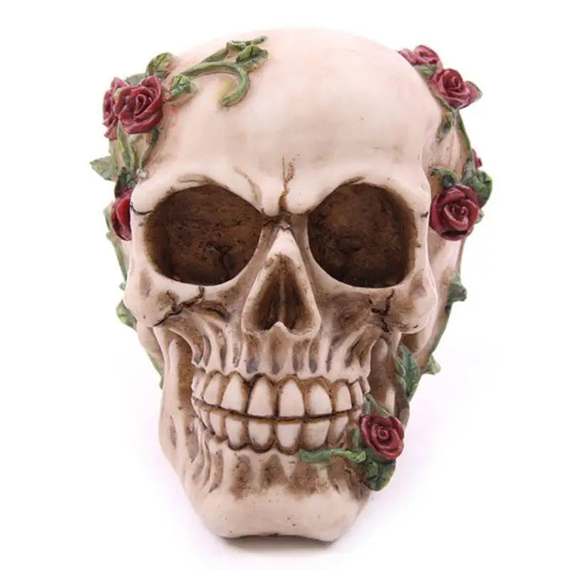 Skull with Roses - Gothic Fantasy Skulls & Skeletons
