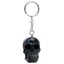 Skulls and Roses Dark Metallic and Gold Skull Keyring - Gothic Fantasy Skulls & Skeletons