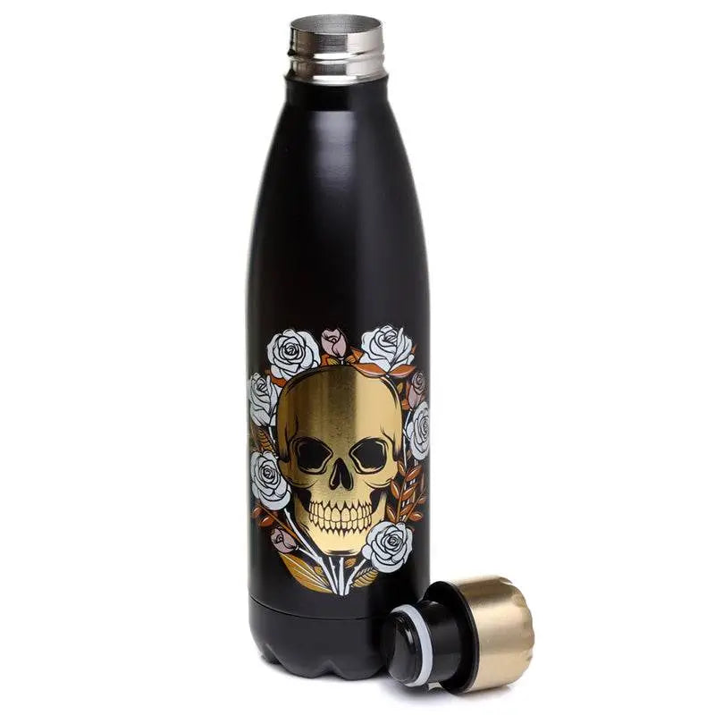 Skulls and Roses Hot & Cold Drinks Bottle 500ml - Water Bottles & Flasks