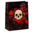 Skulls and Roses Red Roses Gift Bag Large - Gothic Fantasy Skulls & Skeletons