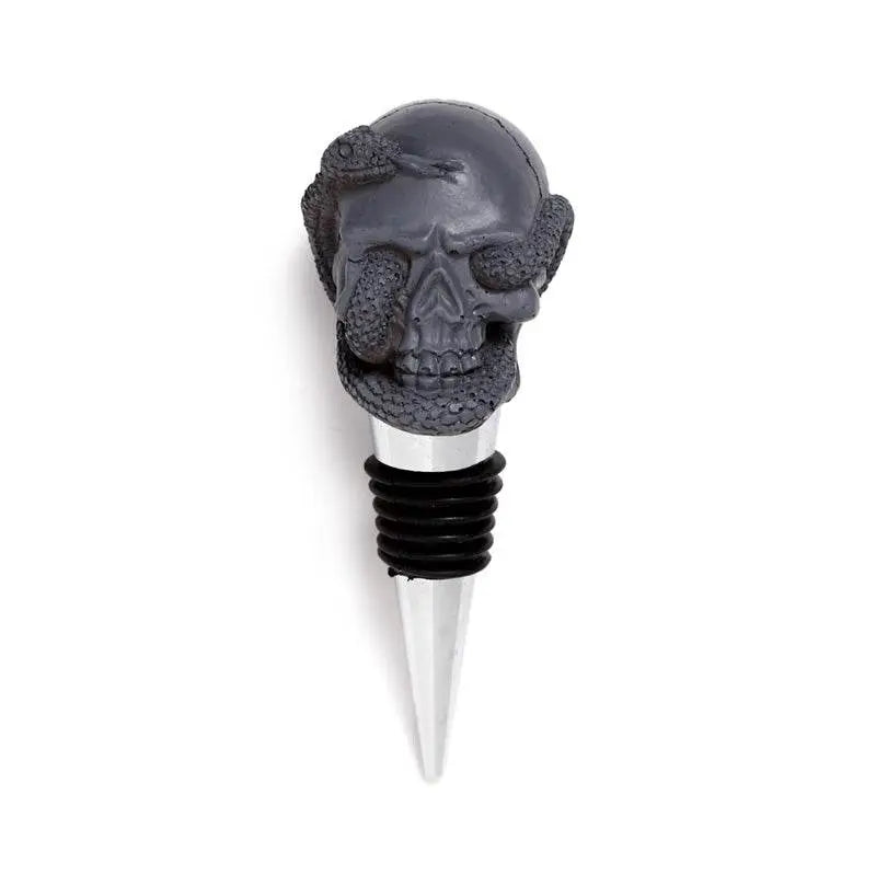 Skulls and Roses Skull and Snake Bottle Stopper - Kitchen Decorations & Accessories