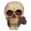 Skulls and Roses Skull with Purple Roses - Gothic Fantasy Skulls & Skeletons
